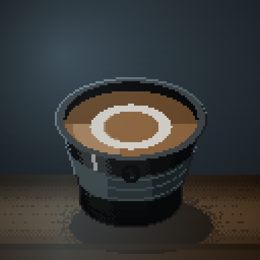Midnight Frequency — Flat White in an ink bowl