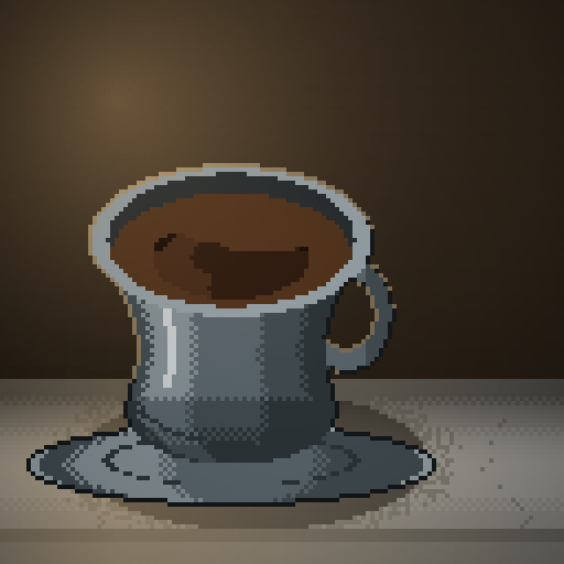 Midnight Vigil — Cold Brew in a slate tulip