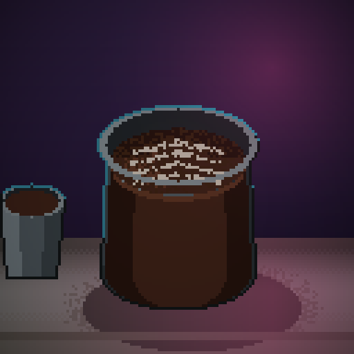 Brownstone Rounds — Mocha in a slate beaker
