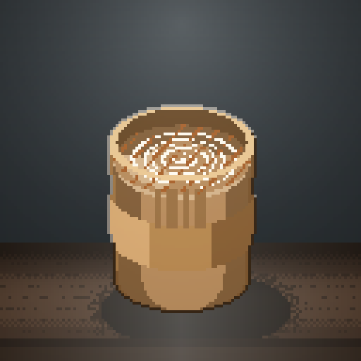 Low Pause — Cappuccino in a kraft tumbler