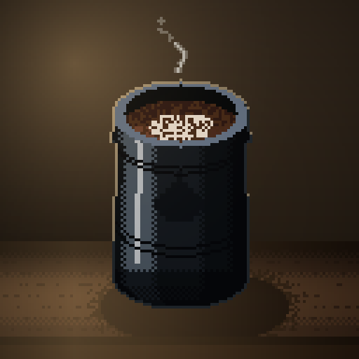 Frost Bloom — Mocha in an obsidian thermos