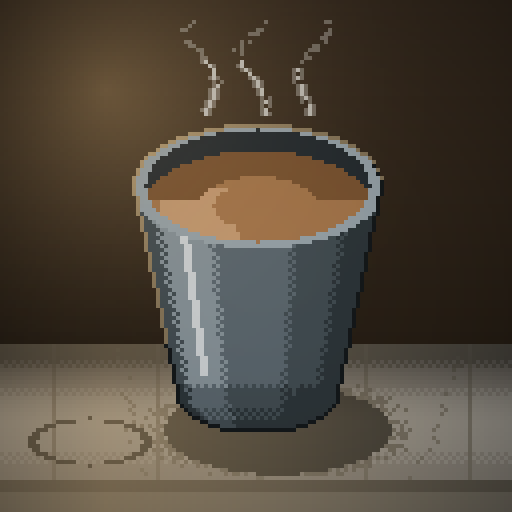Brass Bloom — Flat White in a slate paper