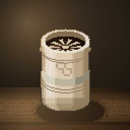 Dusk Ledger — Cold Brew in a cream thermos