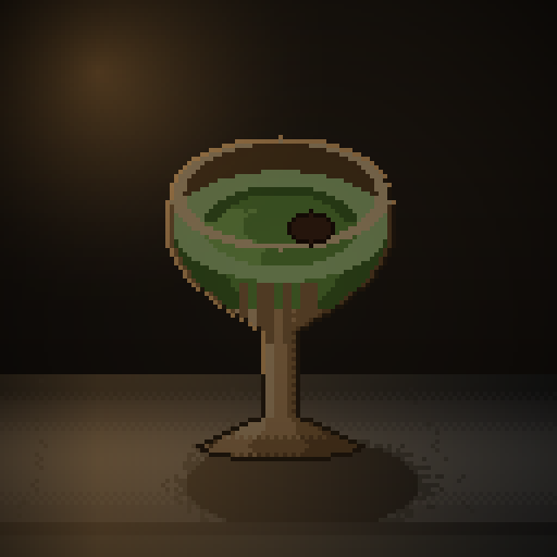 Night Interval — Matcha in a kraft goblet
