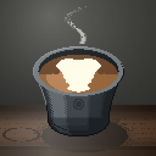 Amber Anthem — Cortado in a charcoal bowl