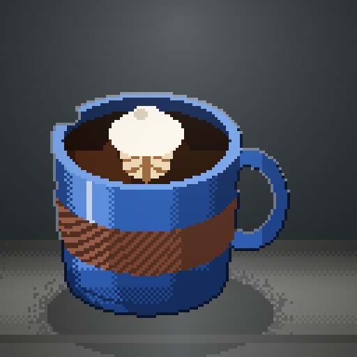 Copper Frequency — Espresso in a cobalt mug