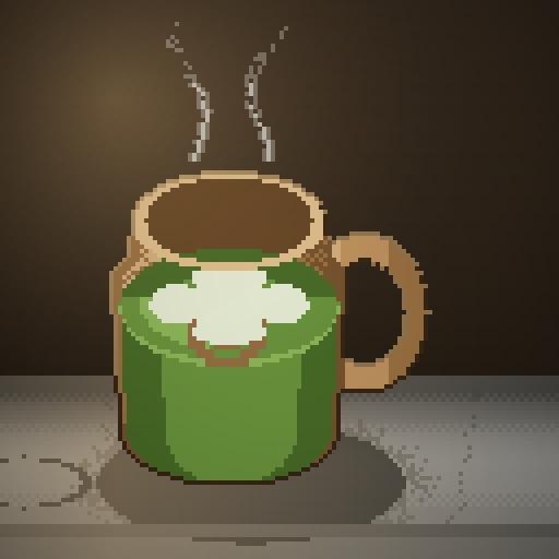 Idle Pause — Matcha in a kraft mason