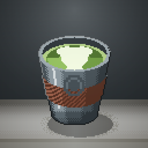 Flint Ledger — Matcha in a slate paper