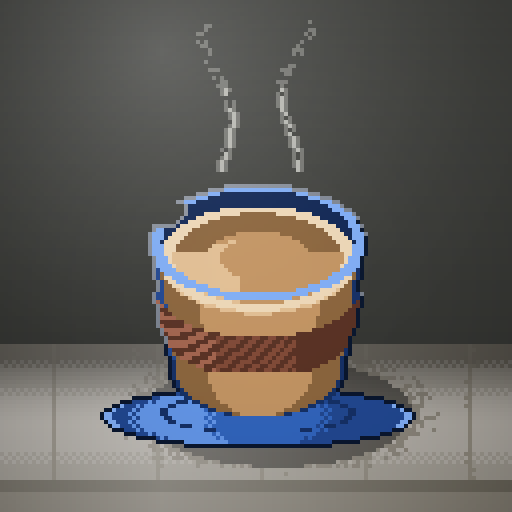 Hazel Verse — Cappuccino in a cobalt cortado