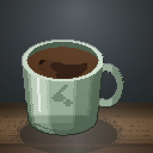 Back Room Errand — Cold Brew in a sage mug