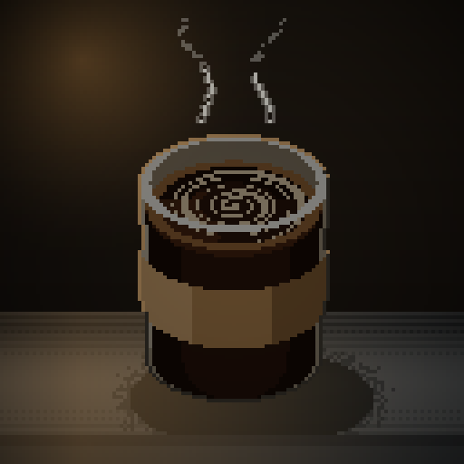Frost Signal — Espresso in a bone tumbler