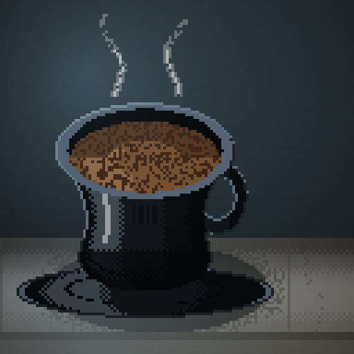 Low Ledger — Cortado in an obsidian tulip