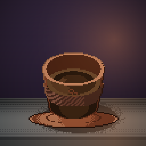 Night Draft — Drip in a terracotta cortado
