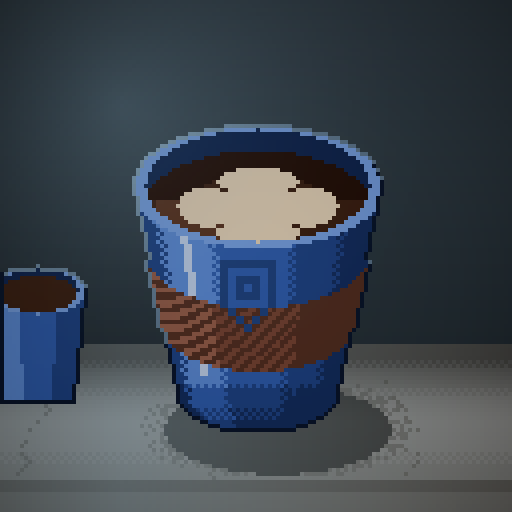 First Shift — Americano in a cobalt paper