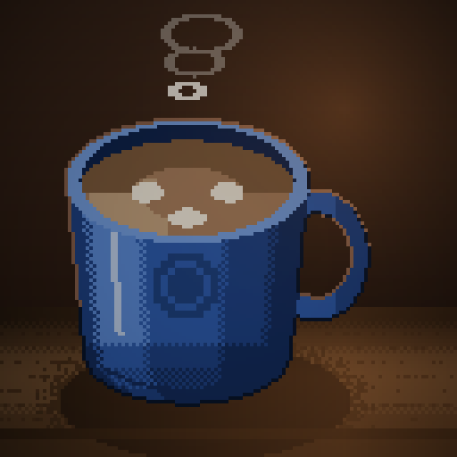 Paper Groove — Oat Latte in a cobalt mug