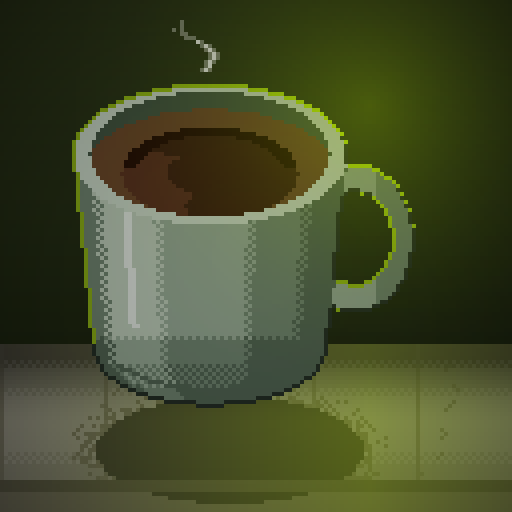 Copper Current — Americano in a sage mug