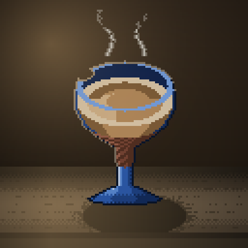 Flint Watch — Cappuccino in a cobalt goblet