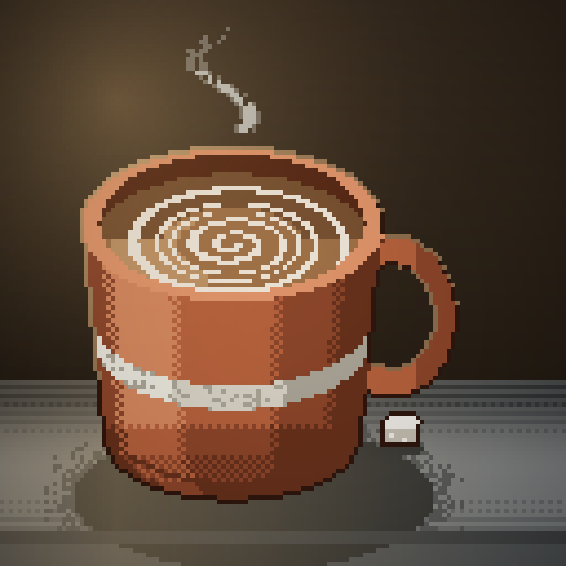 Dusk Vigil — Latte in a terracotta mug