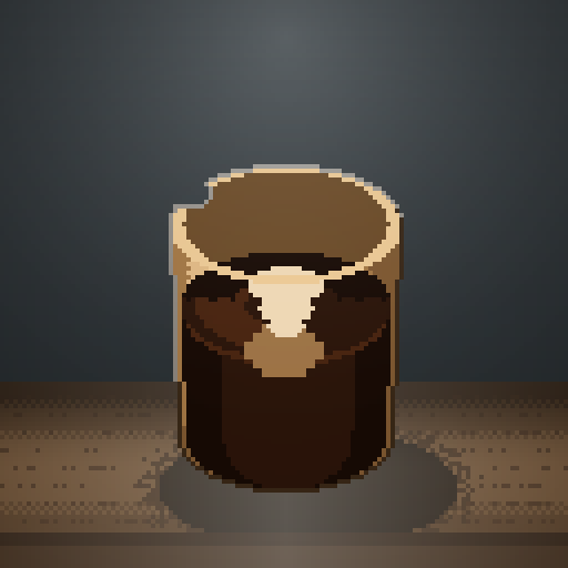 Brass Ledger — Espresso in a kraft tumbler