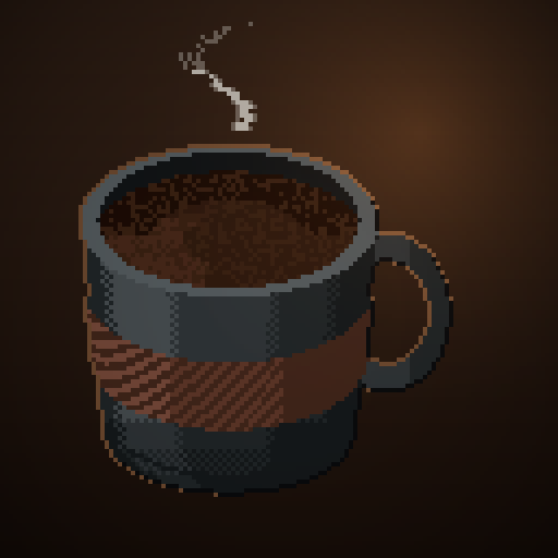 Dusk Tide — Americano in a charcoal mug
