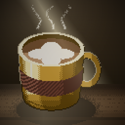 Midnight Quarter — Flat White in a gilded mug