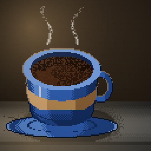 Dusk Berth — Espresso in a cobalt diner