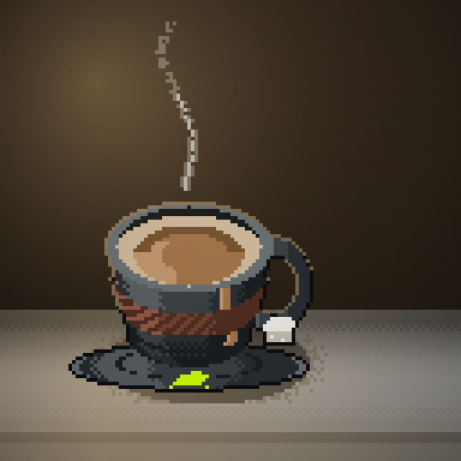 Low Tempo — Flat White in a charcoal demitasse