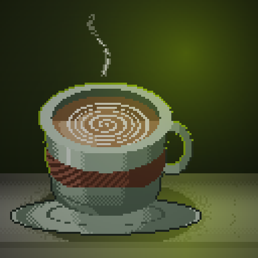 Iron Cadence — Cappuccino in a sage diner
