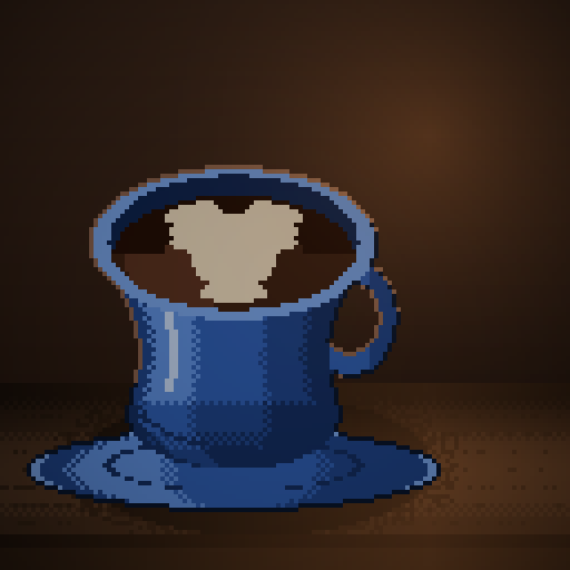 Late Interval — Americano in a cobalt tulip