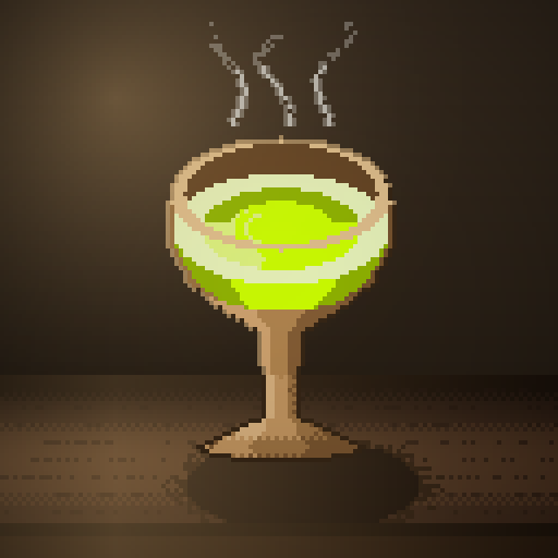 Copper Ledger — Neonbrew in a kraft goblet