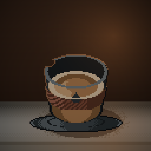 Dawn Tempo — Flat White in a charcoal cortado