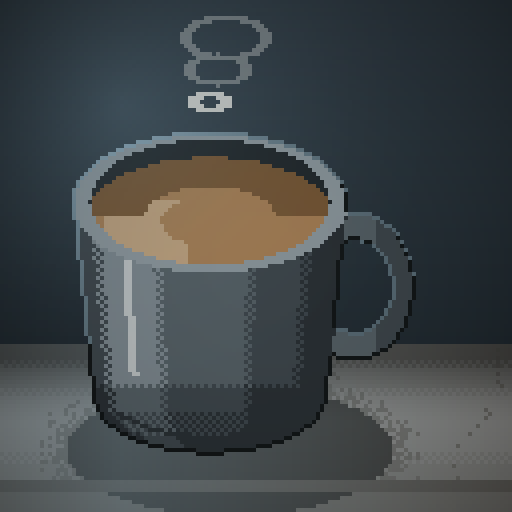 Dusk Quarter — Cappuccino in a slate mug