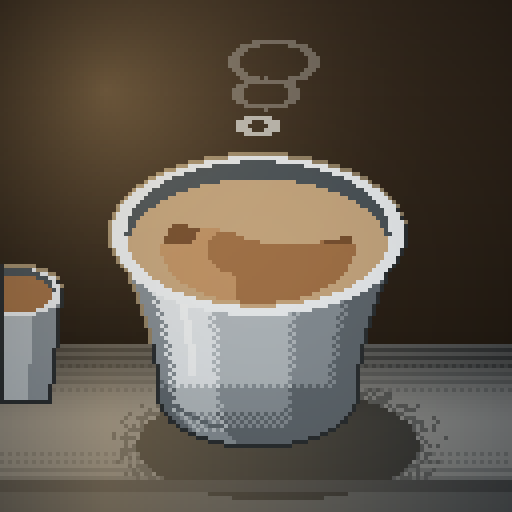 Small Hours Verse — Latte in a steel bowl