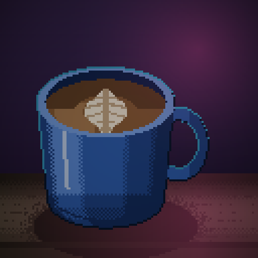 Rain Sonnet — Cortado in a cobalt mug