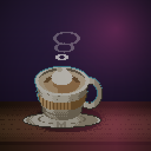 Closing Rounds — Cappuccino in a speckle demitasse