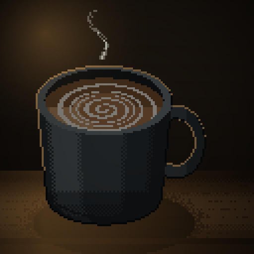 Slow Watch — Latte in a charcoal mug