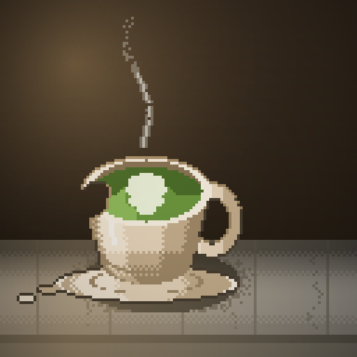 Half Light Measure — Matcha in a cream demitasse