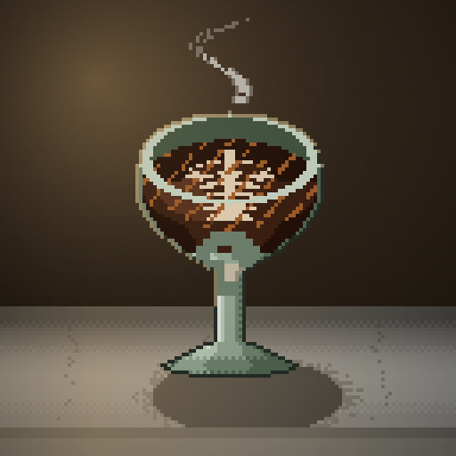 Hazel Tide — Americano in a sage goblet