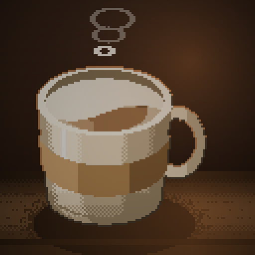 Closing Watch — Flat White in a cream mug