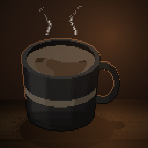 Amber Notion — Oat Latte in a charcoal mug