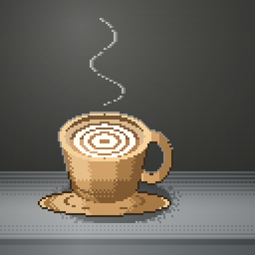 Night Tide — Latte in a kraft demitasse