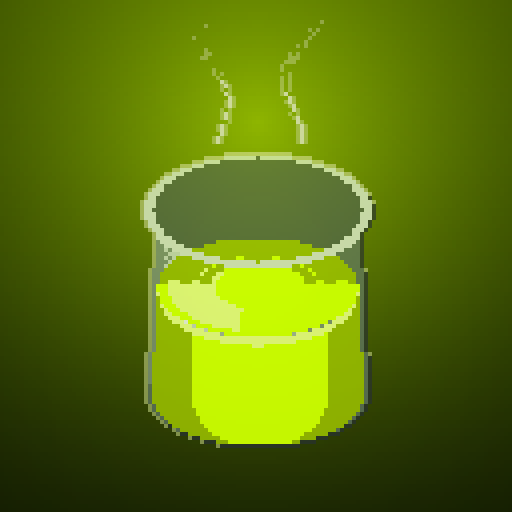 Morning Bridge — Neonbrew in a sage beaker