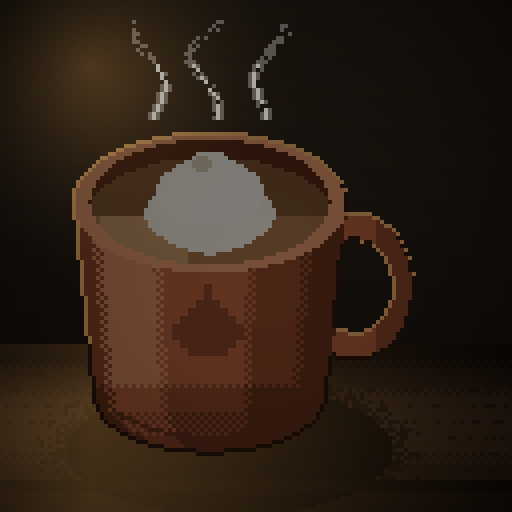 Low Rounds — Latte in a terracotta mug