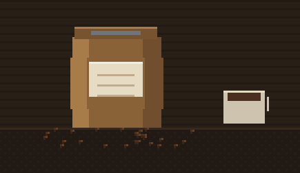 A paper bag with nothing written on the label yet, and a cup beside it